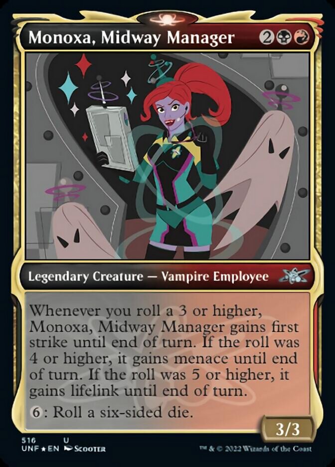 Monoxa, Midway Manager (Showcase) (Galaxy Foil) [Unfinity] | Play N Trade Winnipeg