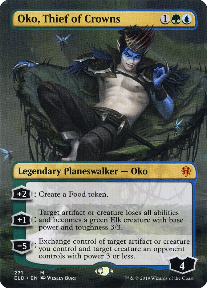 Oko, Thief of Crowns (Borderless) [Throne of Eldraine] | Play N Trade Winnipeg