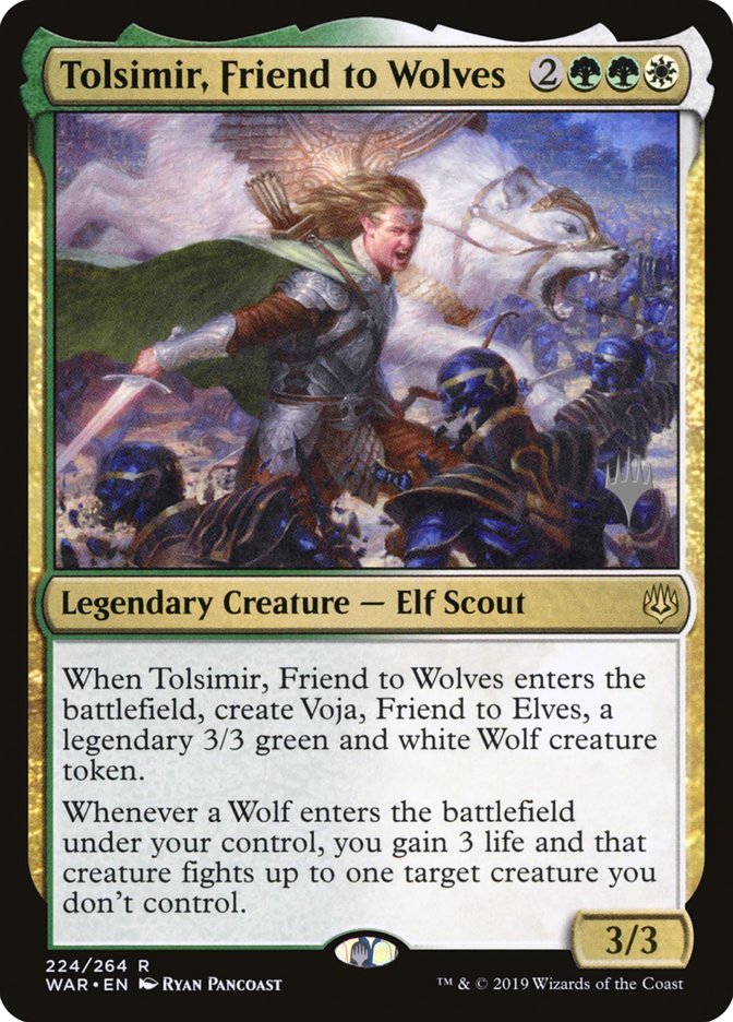 Tolsimir, Friend to Wolves (Promo Pack) [War of the Spark Promos] | Play N Trade Winnipeg