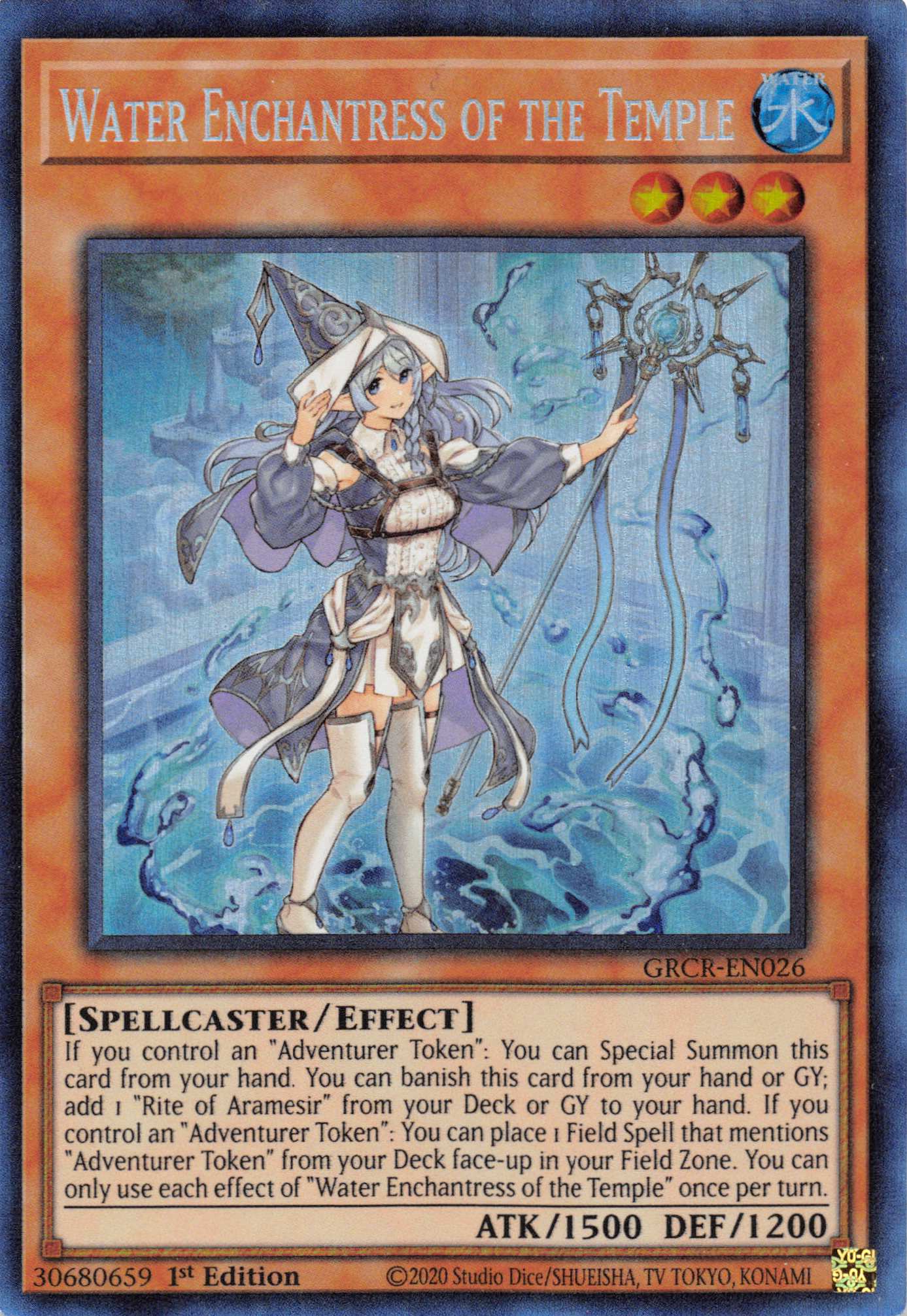 Water Enchantress of the Temple [GRCR-EN026] Collector's Rare | Play N Trade Winnipeg