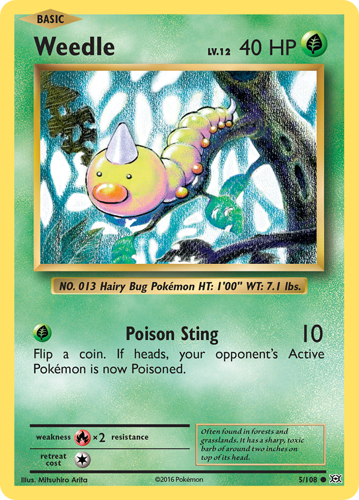 Weedle (5/108) [XY: Evolutions] | Play N Trade Winnipeg