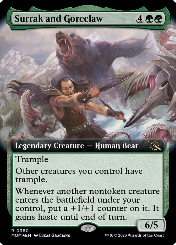 Surrak and Goreclaw (Extended Art) [March of the Machine] | Play N Trade Winnipeg