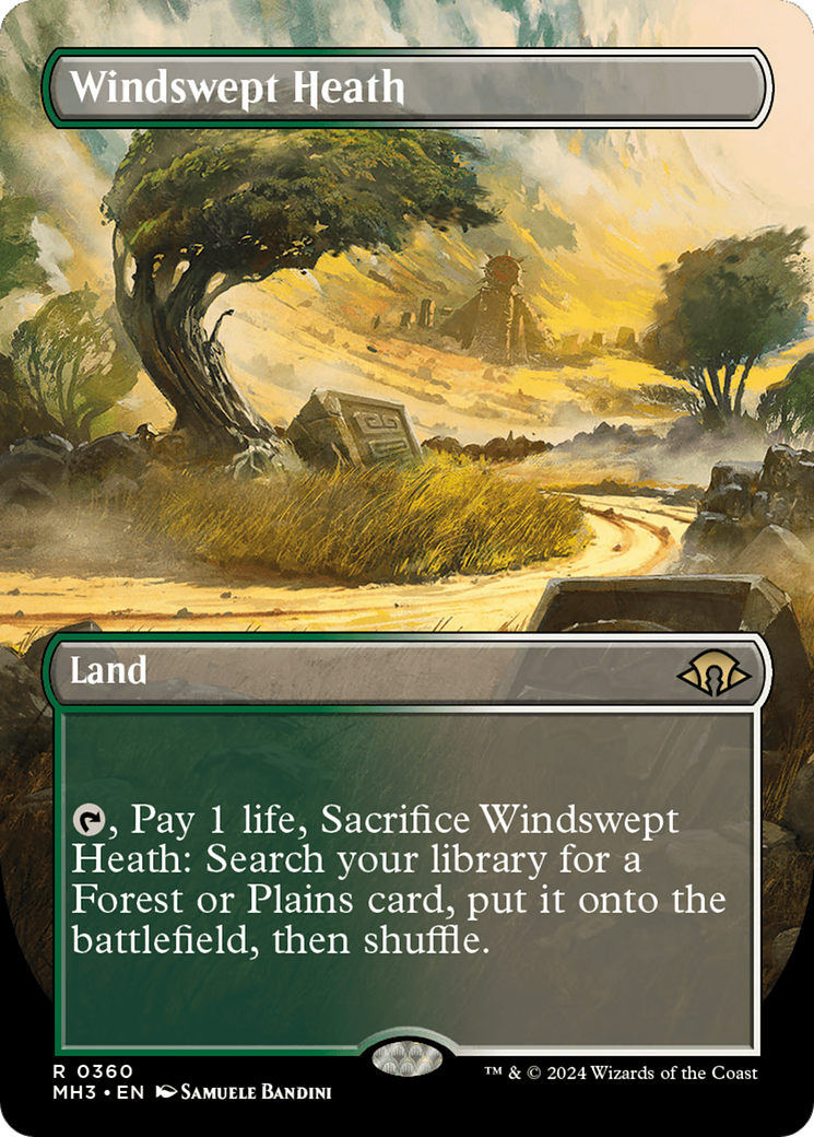 Windswept Heath (Borderless) [Modern Horizons 3] | Play N Trade Winnipeg