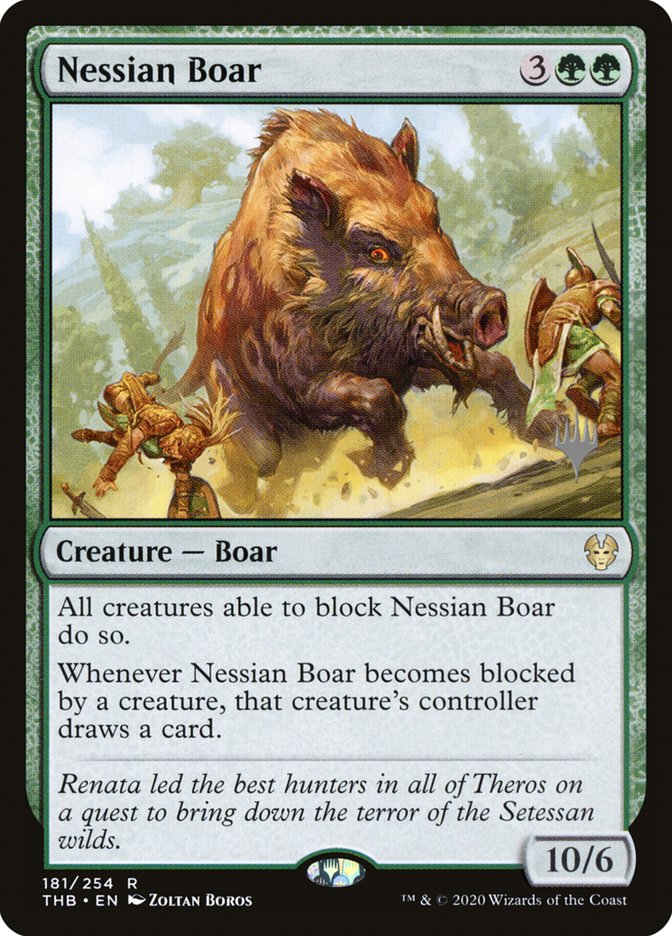 Nessian Boar (Promo Pack) [Theros Beyond Death Promos] | Play N Trade Winnipeg