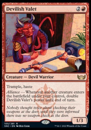 Devilish Valet (Promo Pack) [Streets of New Capenna Promos] | Play N Trade Winnipeg