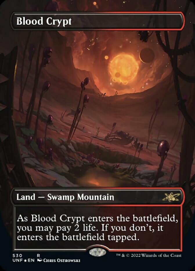 Blood Crypt (Borderless) (Galaxy Foil) [Unfinity] | Play N Trade Winnipeg