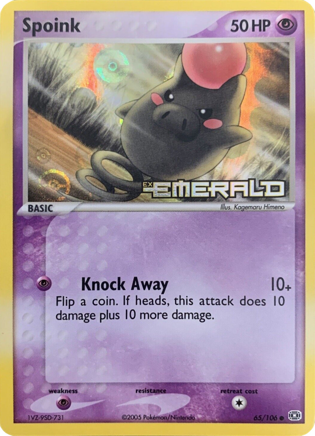 Spoink (65/106) (Stamped) [EX: Emerald] | Play N Trade Winnipeg