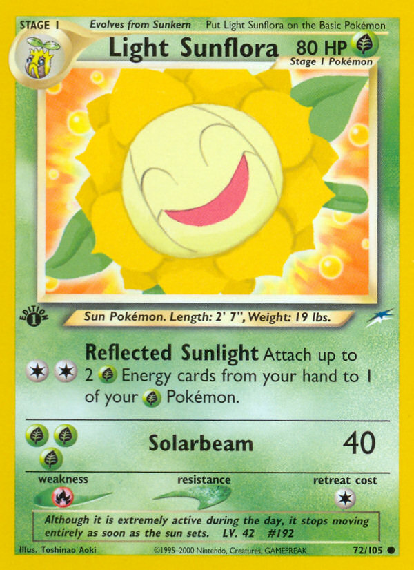 Light Sunflora (72/105) [Neo Destiny 1st Edition] | Play N Trade Winnipeg