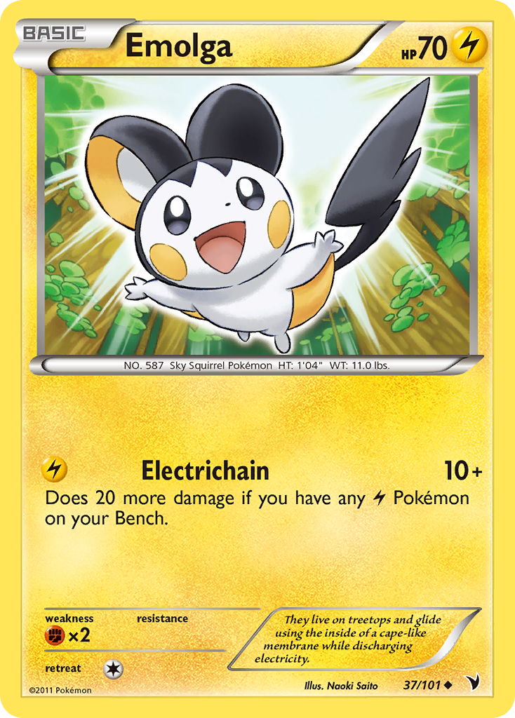 Emolga (37/101) [Black & White: Noble Victories] | Play N Trade Winnipeg