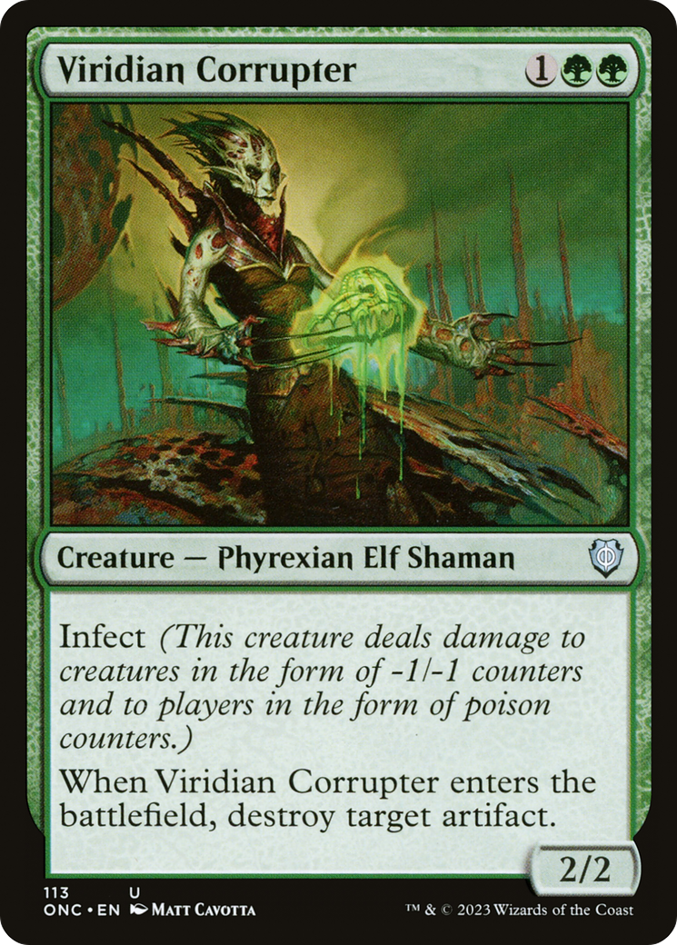 Viridian Corrupter [Phyrexia: All Will Be One Commander] | Play N Trade Winnipeg