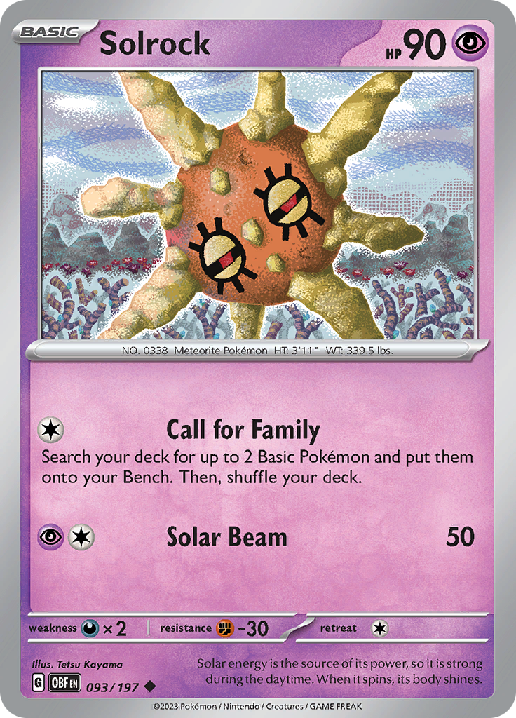 Solrock (093/197) [Scarlet & Violet: Obsidian Flames] | Play N Trade Winnipeg