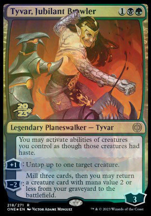 Tyvar, Jubilant Brawler [Phyrexia: All Will Be One Prerelease Promos] | Play N Trade Winnipeg