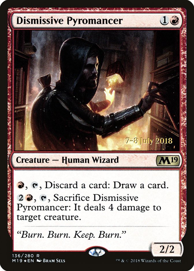 Dismissive Pyromancer  [Core Set 2019 Prerelease Promos] | Play N Trade Winnipeg