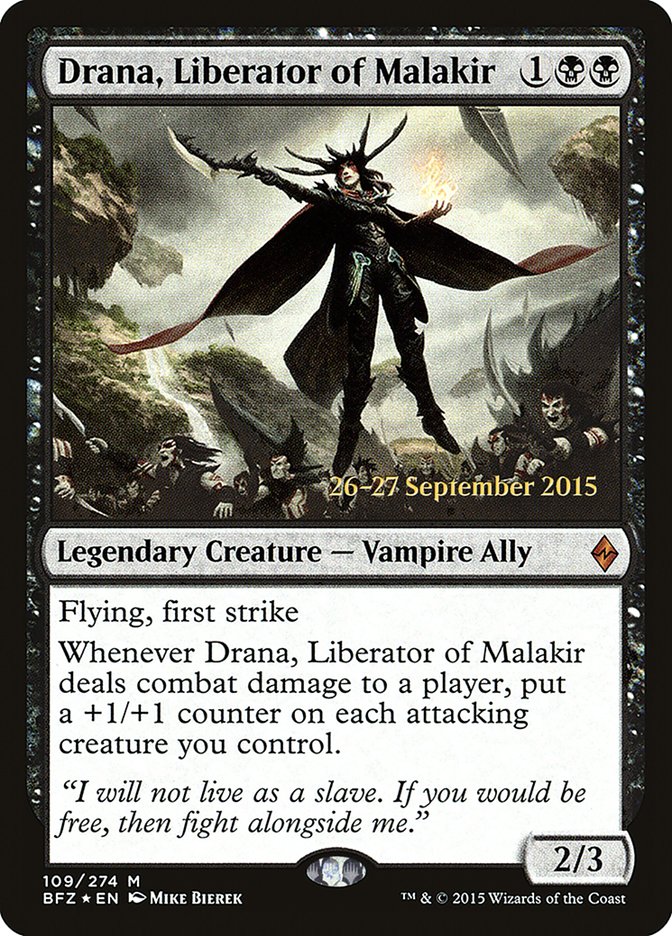 Drana, Liberator of Malakir  [Battle for Zendikar Prerelease Promos] | Play N Trade Winnipeg