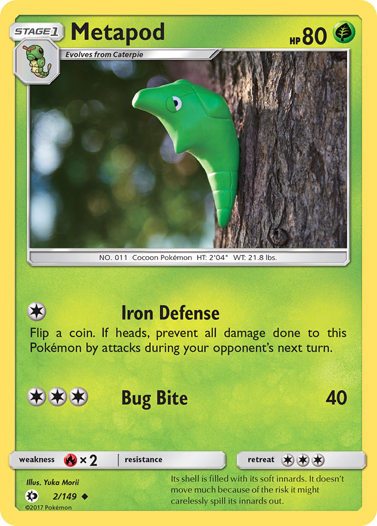 Metapod (2/149) [Sun & Moon: Base Set] | Play N Trade Winnipeg