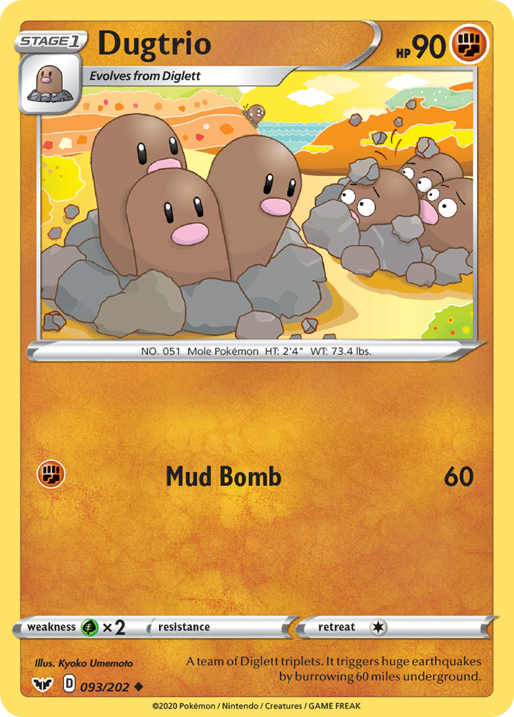 Dugtrio (093/202) [Sword & Shield: Base Set] | Play N Trade Winnipeg