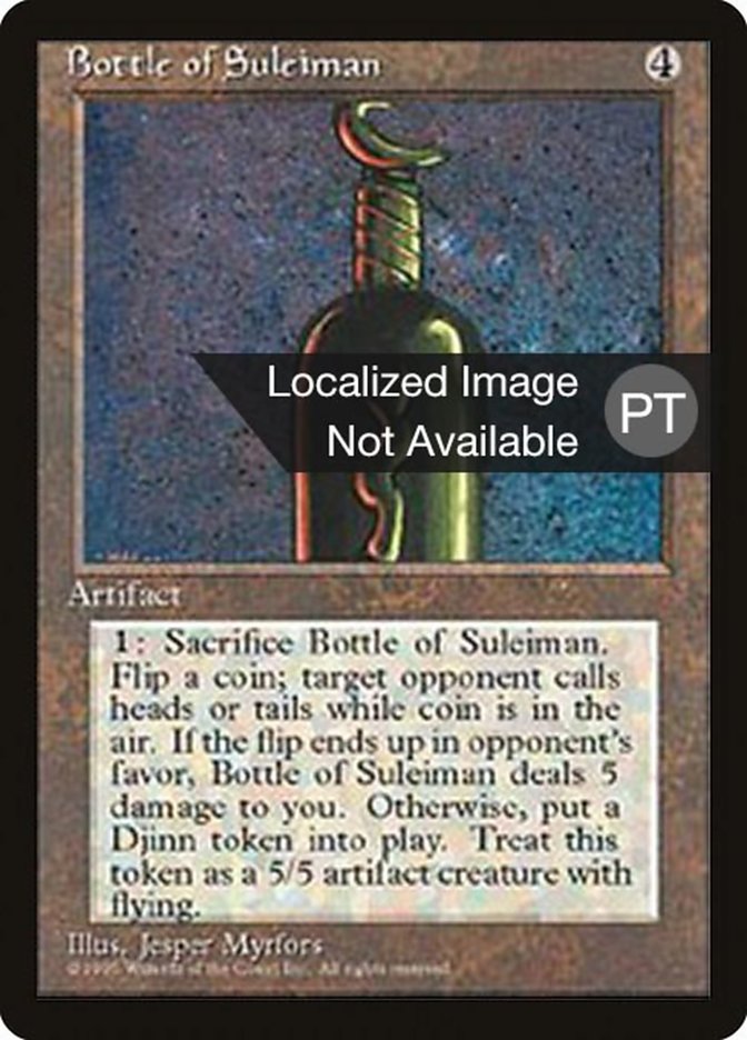 Bottle of Suleiman [Fourth Edition (Foreign Black Border)] | Play N Trade Winnipeg