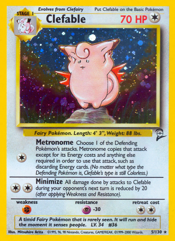 Clefable (5/130) [Base Set 2] | Play N Trade Winnipeg