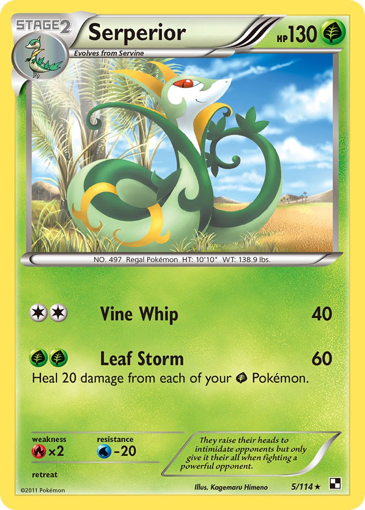 Serperior (5/114) (Cracked Ice Holo) (Theme Deck Exclusive) [Black & White: Base Set] | Play N Trade Winnipeg