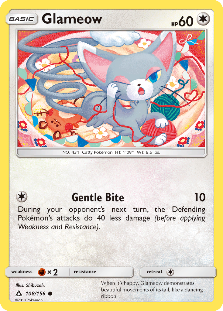 Glameow (108/156) [Sun & Moon: Ultra Prism] | Play N Trade Winnipeg