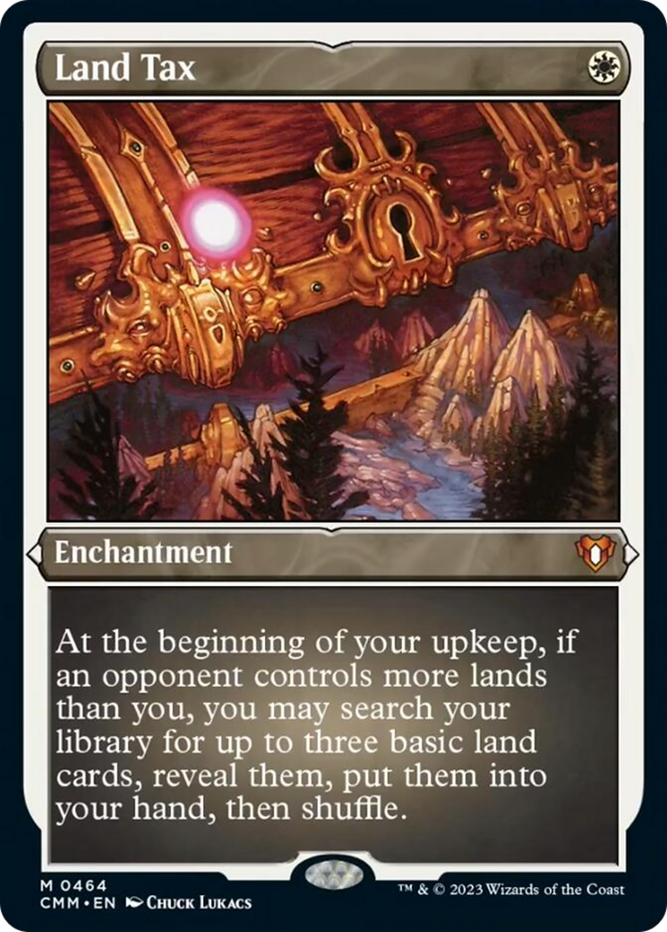 Land Tax (Foil Etched) [Commander Masters] | Play N Trade Winnipeg