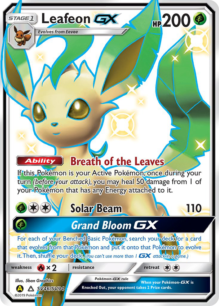 Leafeon GX (SV46/SV94) [Sun & Moon: Hidden Fates - Shiny Vault] | Play N Trade Winnipeg