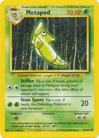 Metapod (54/102) [Base Set Unlimited] | Play N Trade Winnipeg