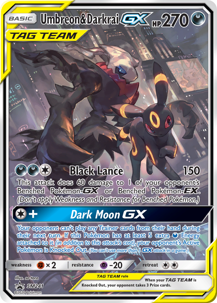 Umbreon & Darkrai GX (SM241) (Jumbo Card) [Sun & Moon: Black Star Promos] | Play N Trade Winnipeg