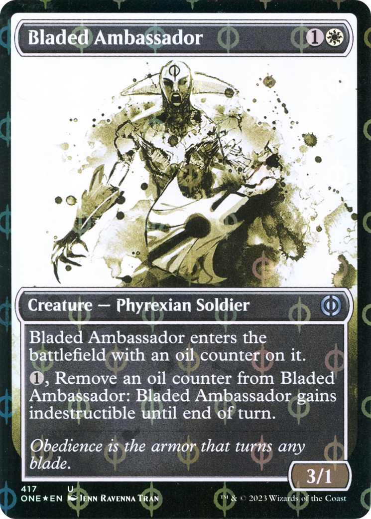 Bladed Ambassador (Showcase Ichor Step-and-Compleat Foil) [Phyrexia: All Will Be One] | Play N Trade Winnipeg