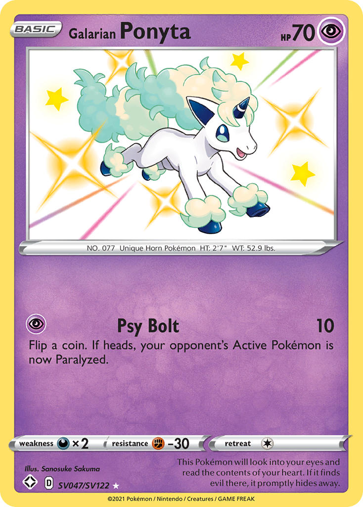 Galarian Ponyta (SV047/SV122) [Sword & Shield: Shining Fates] | Play N Trade Winnipeg