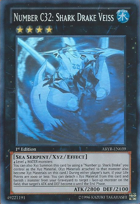 Number C32: Shark Drake Veiss [ABYR-EN039] Ghost Rare | Play N Trade Winnipeg