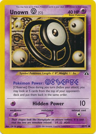 Unown [O] (69/75) [Neo Discovery Unlimited] | Play N Trade Winnipeg