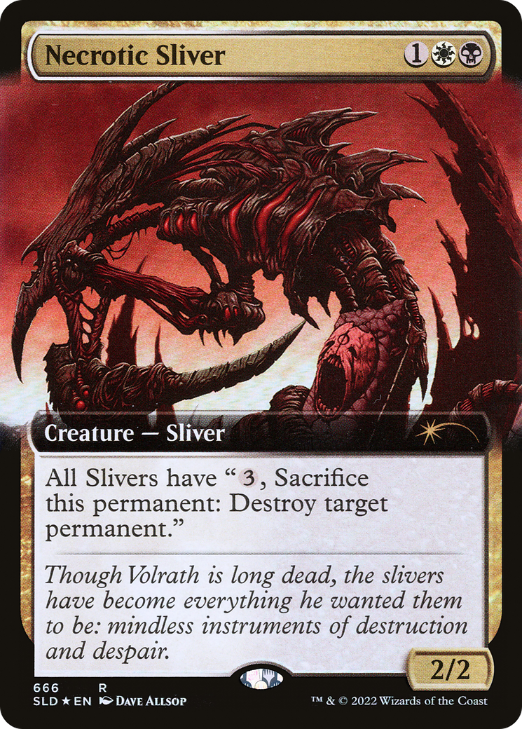 Necrotic Sliver (Extended Art) [Secret Lair Drop Promos] | Play N Trade Winnipeg