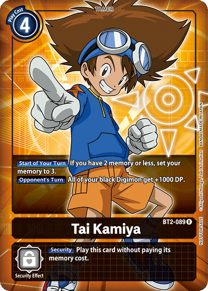 Tai Kamiya [BT2-089] (Buy-A-Box Promo) [Release Special Booster Ver.1.0 Promos] | Play N Trade Winnipeg