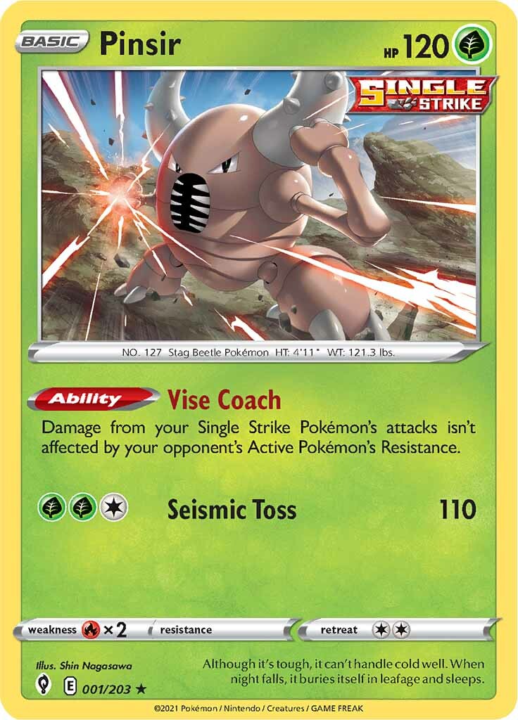 Pinsir (001/203) [Sword & Shield: Evolving Skies] | Play N Trade Winnipeg