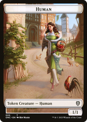 Human // Spirit Double-Sided Token [Phyrexia: All Will Be One Commander Tokens] | Play N Trade Winnipeg