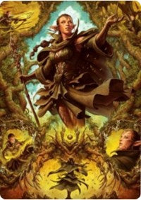 Nissa of Shadowed Boughs 2 Art Card [Zendikar Rising Art Series] | Play N Trade Winnipeg