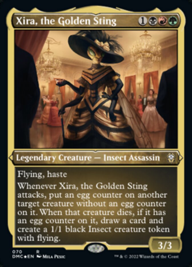 Xira, the Golden Sting (Foil Etched) [Dominaria United Commander] | Play N Trade Winnipeg