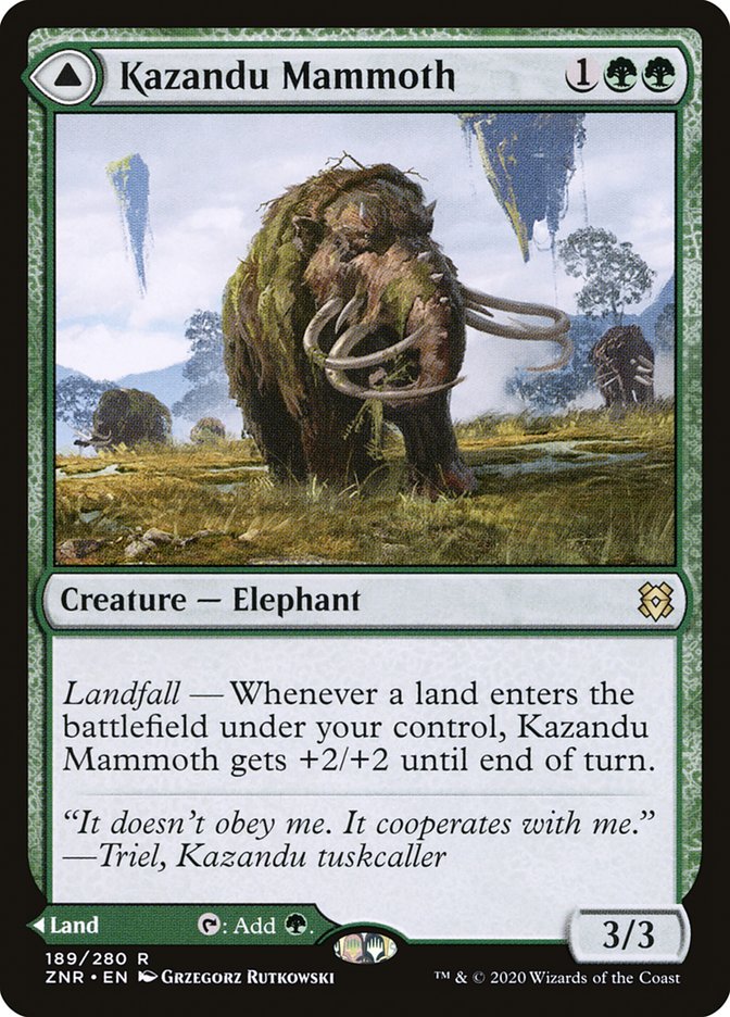 Kazandu Mammoth // Kazandu Valley [Zendikar Rising] | Play N Trade Winnipeg