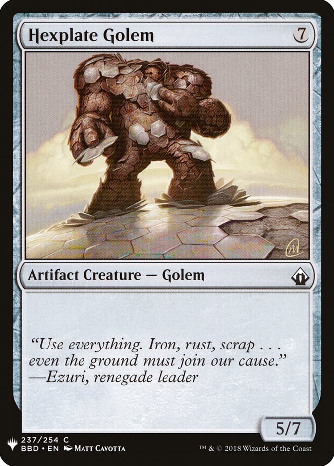 Hexplate Golem [Mystery Booster] | Play N Trade Winnipeg