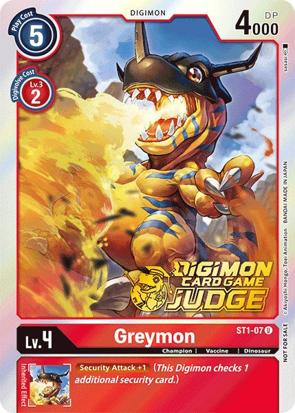 Greymon [ST1-07] (Judge Pack 1) [Starter Deck: Gaia Red Promos] | Play N Trade Winnipeg