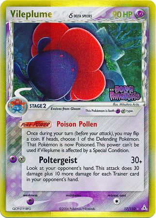 Vileplume (17/110) (Delta Species) (Stamped) [EX: Holon Phantoms] | Play N Trade Winnipeg