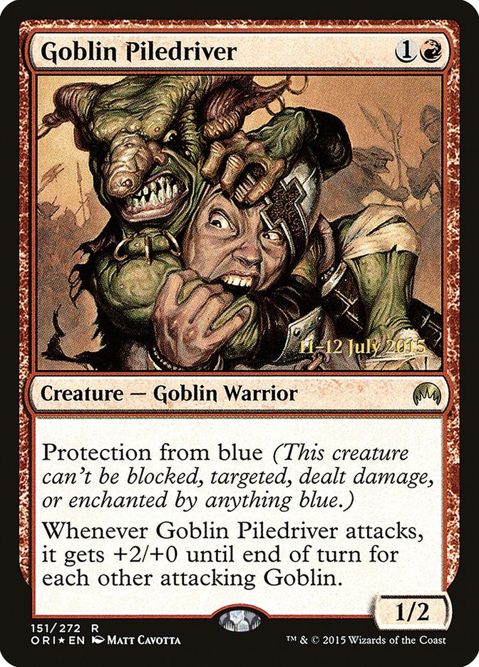 Goblin Piledriver [Magic Origins Prerelease Promos] | Play N Trade Winnipeg