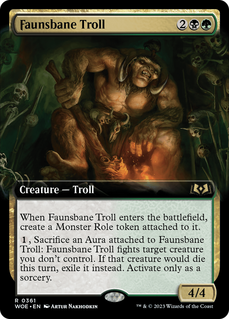 Faunsbane Troll (Extended Art) [Wilds of Eldraine] | Play N Trade Winnipeg