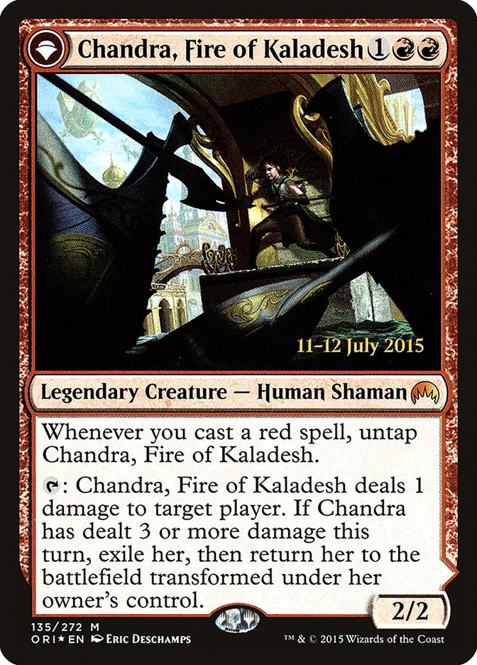 Chandra, Fire of Kaladesh // Chandra, Roaring Flame [Magic Origins Prerelease Promos] | Play N Trade Winnipeg