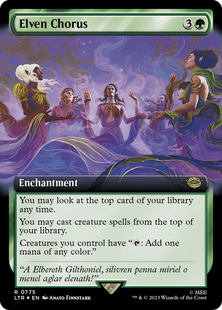 Elven Chorus (Extended Art) (Surge Foil) [The Lord of the Rings: Tales of Middle-Earth] | Play N Trade Winnipeg
