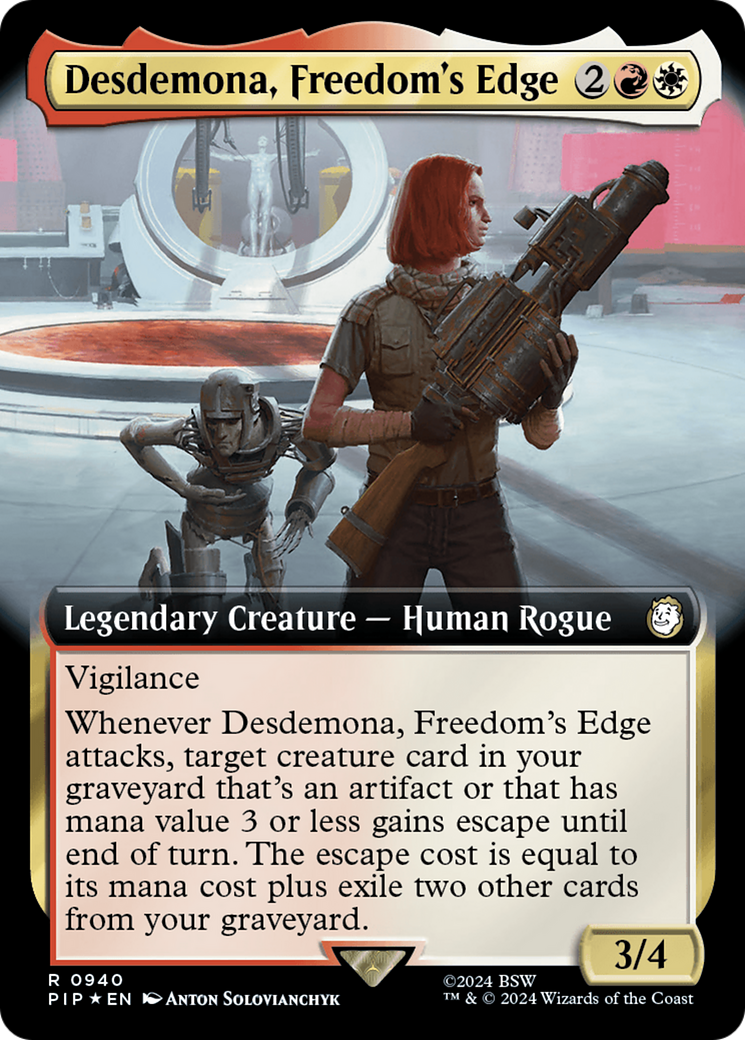 Desdemona, Freedom's Edge (Extended Art) (Surge Foil) [Fallout] | Play N Trade Winnipeg