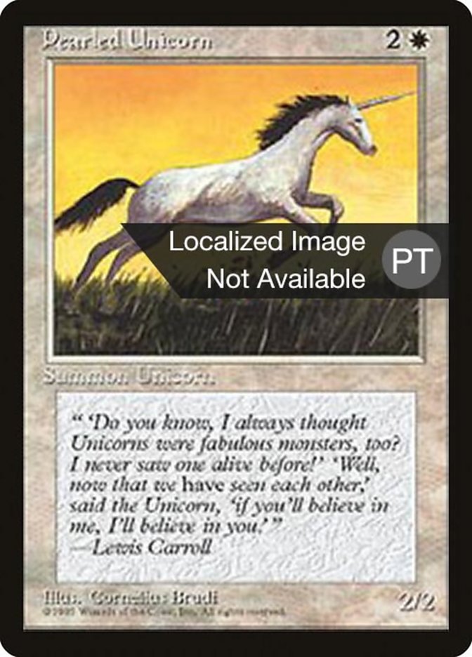 Pearled Unicorn [Fourth Edition (Foreign Black Border)] | Play N Trade Winnipeg