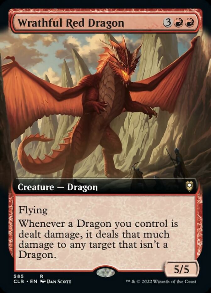 Wrathful Red Dragon (Extended Art) [Commander Legends: Battle for Baldur's Gate] | Play N Trade Winnipeg