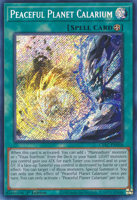 Peaceful Planet Calarium [CYAC-EN058] Secret Rare | Play N Trade Winnipeg